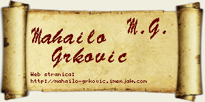 Mahailo Grković vizit kartica